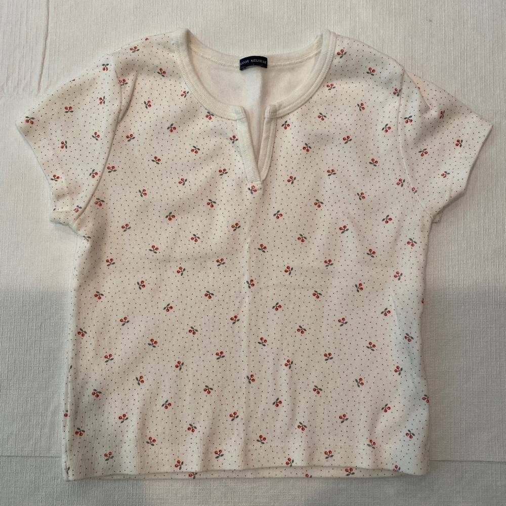 Brandy Melville Cherry Crop Top